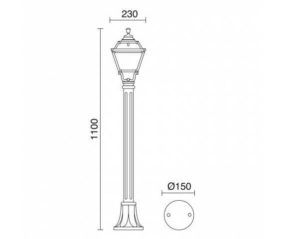 Lampa Stoj Ca Zewn Trzna Indura Mini I G X A Ip Dopo