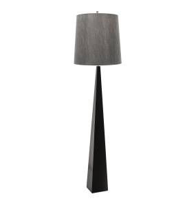 Lampa podłogowa ASCENT ASCENT-FL-BLK oprawa w kolorze czarnym z szarym abażurem ELSTEAD LIGHTING