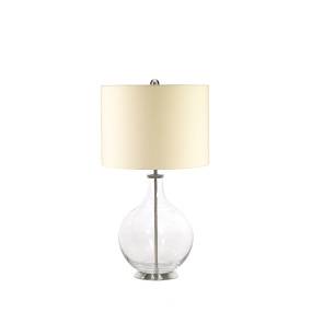 Lampa stołowa ORB ORB-TL-CLEAR oprawa w kolorze polerowanego niklu z kremowym abażurem ELSTEAD LIGHTING