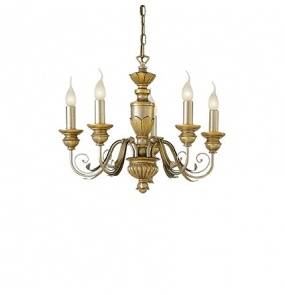 Lampa wisząca Firenze SP5 020822 Ideal Lux klasyczna oprawa w kolorze antycznego złota