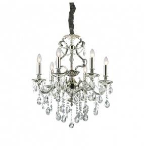 Lampa wisząca Gioconda SP6 044927 Ideal Lux klasyczna oprawa w kolorze srebrnym