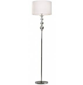 Lampa podłogowa Rea RLL93163-1W Zuma Line chromowo-biała oprawa w stylu nowoczesnym