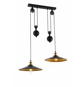 Lampa wisząca Sweden 2 AZ1380 AZzardo czarna oprawa w stylu rustykalnym