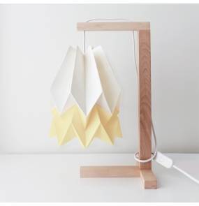 Lampa stołowa Table Polar White/Pale Yellow Orikomi biało-żółta oprawa w minimalistycznym stylu