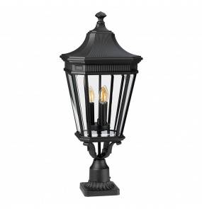 Lampa stojąca Cotswold Lane FE/COTSLN3/L BK Feiss klasyczna latarnia ogrodowa w kolorze czarnym