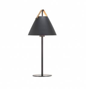 Lampa stołowa STRAP 46205003 oprawa w kolorze czarnym ze skórzanymi elementami NORDLUX