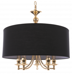 Lampa wisząca Abu Dhabi P05896AU COSMOLight czarno-złota oprawa w stylu klasycznym