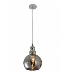 Lampa wisząca AKSO 1L CR MD1632-1L Chrome Auhilon pojedyńcza oprawa świetlna w kolorze chromu z przyciemnionym szkłem