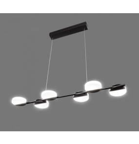 Lampa wisząca HUGO 6L P2671-6L Auhilon nowoczesna oprawa świetlna w kolorze czarnym