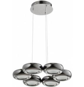 Lampa wisząca TYTANIO-6L MD16012-6 PB Auhilon nowoczesna oprawa świetlna w kolorze czarnym