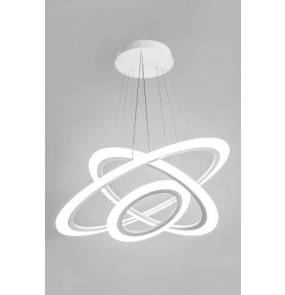 Lampa wisząca RING SATURN III P8356A-109W Auhilon oprawa świetlna w kolorze białam w kształcie ringów