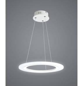 Lampa wisząca RING SATURN 18W P8356A-18W Auhilon pojedyńcza oprawa świetlna w kolorze białym w kształcie ringów