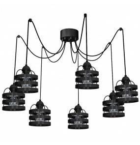 Lampa wisząca LARS BLACK 7xE27