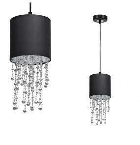 Lampa wisząca ALMERIA BLACK/SILVER 1xE27