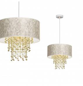 Lampa wisząca MLP6446 ALMERIA WHITE/GOLD 1xE27