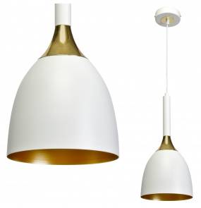 Lampa wisząca CLARK WHITE/GOLD 1xE27