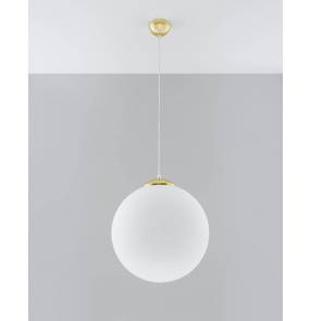 Lampa wisząca UGO 40 SL.0717 Sollux Lighting złota kula mleczna