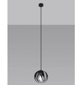 Lampa wisząca TULOS 1 SL.1087 Sollux Lighting nowoczesna lampa w kolorze czarnym