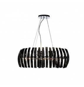 Lampa wisząca Corto Ovale Nero Orlicki Design kryształowa oprawa w kolorze czarnym