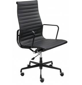 Fotel biurowy AERON PRESTIGE PLUS czarny - skóra naturalna, aluminium