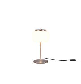 Lampa stołowa MADISON 542010107 oprawa w kolorze czarnym z białym kloszem TRIO
