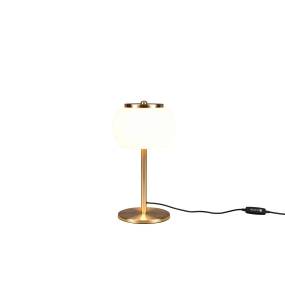 Lampa stołowa MADISON 542010108 oprawa w kolorze złotym z białym kloszem TRIO