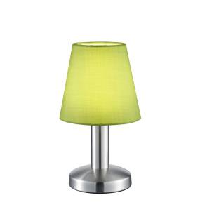 Lampa stołowa  MATS II 599700115  oprawa w kolorze srebrnym z zielonym kloszem TRIO