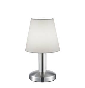 Lampa stołowa MATS II 599700101 oprawa w kolorze srebrnym z białym kloszem TRIO