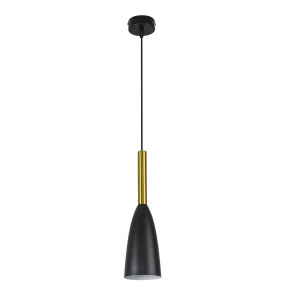 Lampa wisząca Solin LP-181/1P BK/GD oprawa w kolorze czerni i złota LIGHT PRESTIGE
