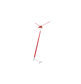 Zegar stojący PISA L PIL000R w kolorze chromi i czerwieni NOMON