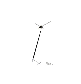 Zegar stojący PISA L PIL000N w kolorze chromi i czerni NOMON
