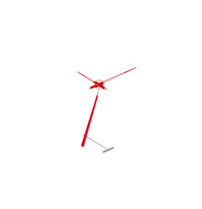 Zegar stołowy PUNTERO L PUL000R w kolorze chromu i czerwieni NOMON