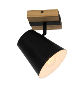 Reflektor ELTI P22077-1R oprawa w kolorze czerni i drewna ZUMA LINE