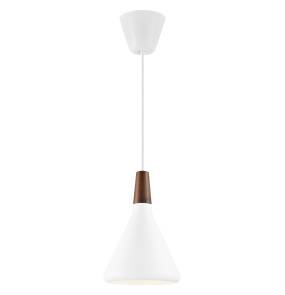 Lampa wisząca NORI 18 2120803001 oprawa w kolorze białym z elementami drewna NORDLUX