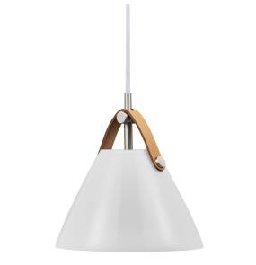 Lampa wisząca STRAP 16 2020013001 oprawa w kolorze białym ze skórzanymi elementami NORDLUX