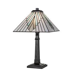 Lampa stołowa ALDERLEY TF-ALDERLEY-TL-L oprawa w kolorze brązowym z kolorowym kloszem ELSTEAD LIGHTING