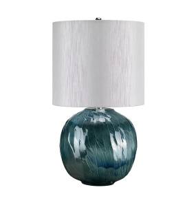 Lampa stołowa BLUE GLOBE BLUE-GLOBE-TL oprawa w kolorze niebieskim z jasnoszarym abażurem ELSTEAD LIGHTING