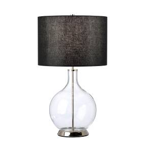 Lampa stołowa ORB ORB-CLEAR-PN-BLK oprawa w kolorze polerowanego niklu z czarnym abażurem ELSTEAD LIGHTING