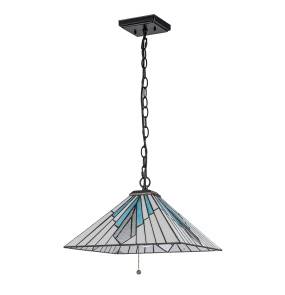 Lampa wisząca ALDERLEY TF-ALDERLEY-P oprawa w kolorze brązowym z kolorowym kloszem ELSTEAD LIGHTING 