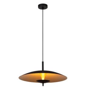 Lampa wisząca VULCAN 30461/09/30 oprawa w kolorze czarno-złotym LUCIDE