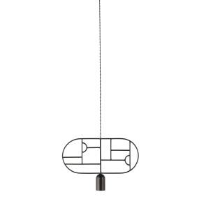 Lampa wisząca WOODEN DOTS WDB03_GRAPHITE oprawa w kolorze grafitowym NOMON