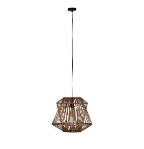 Lampa wisząca 55705-017 oprawa w kolorze czarnym z naturalnym abażurem DIJK