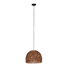 Lampa wisząca 55873-017 oprawa w kolorze czarnym z naturalnym abażurem DIJK