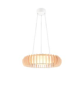 Lampa wisząca MONTE R32171930 oprawa w kolorze białym z elementami drewna RL