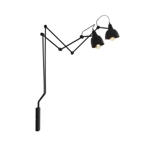 Lampa ścienna AIDA WALL 2 842D designerska oprawa w kolorze czarnym ALDEX