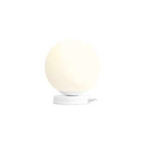 Lampa stołowa BALL TABLE 1076B_M minimalistyczna oprawa w kolorze białym ALDEX