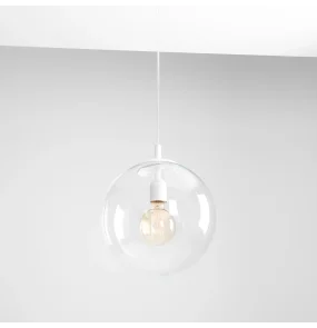 Lampa wisząca GLOBE WHITE 562G minimalistyczna oprawa w kolorze białym ALDEX