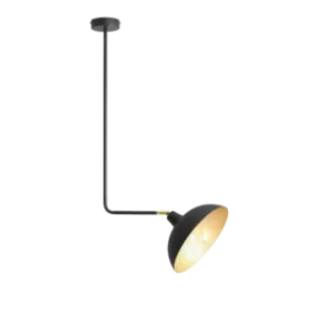 Lampa sufitowa ESPACE 1036G1 nowoczesna oprawa w kolorze czarno-złotym ALDEX