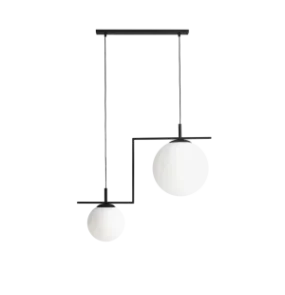 Lampa wisząca ZAC 2 BLACK MATTE 1038H1_2 nowoczesna oprawa w kolorze czarnym ALDEX