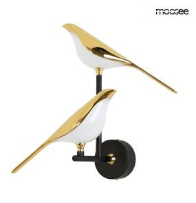 MOOSEE lampa ścienna BIRD TWIN złota